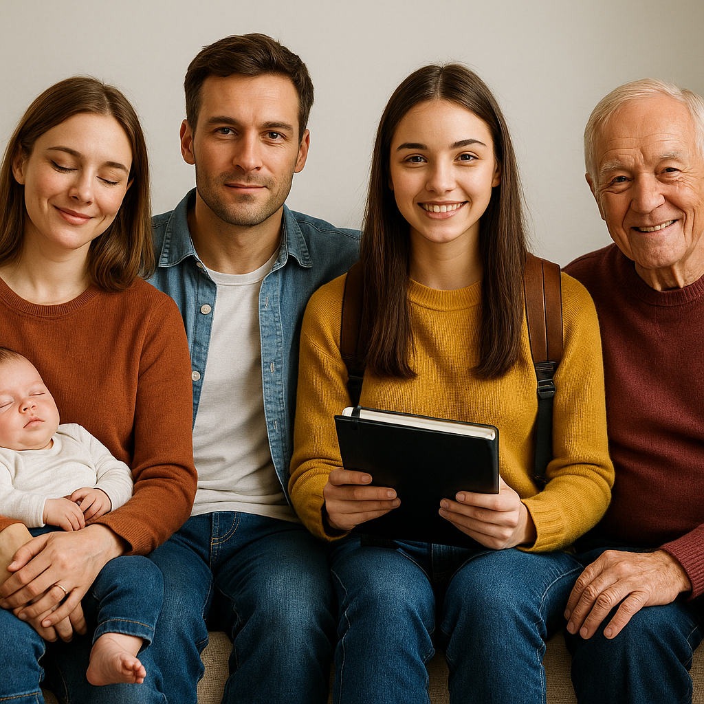 Familien, Studenten, Senioren